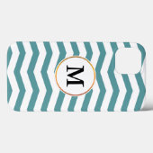 Monogramm und Zickzack gemustert Case-Mate iPhone Hülle (Rückseite (Horizontal))