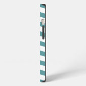 Monogramm und Zickzack gemustert iPhone Hülle (Linke Seite)