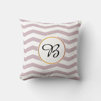 Monogramm und Zickzack gemustert Kissen