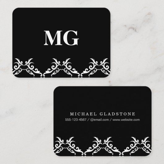 Monogramm / Unternehmen Visitenkarte (Vorne/Hinten)