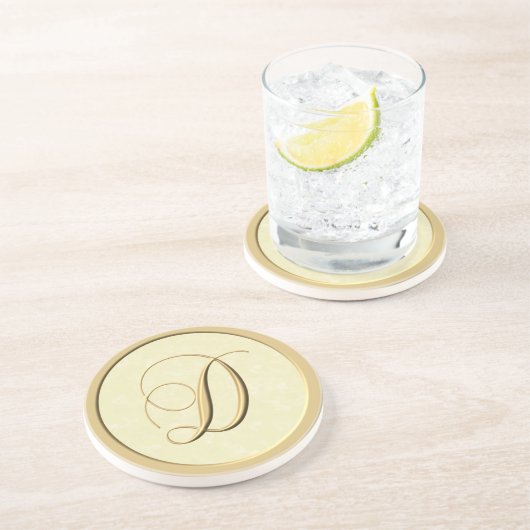 Monogramm-Untersetzer - Buchstabe D Getränkeuntersetzer (Seite)