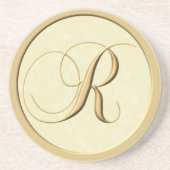 Monogramm-Untersetzer - Buchstabe R Untersetzer (Vorne)