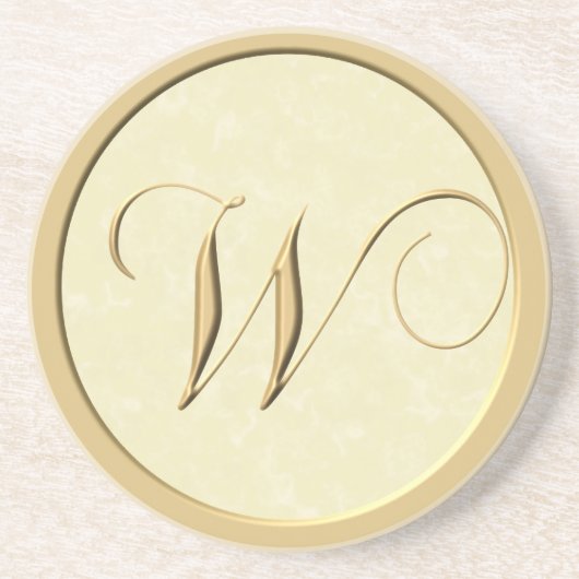 Monogramm-Untersetzer - Buchstabe W Untersetzer (Vorne)