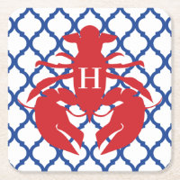 Monogramm-Untersetzer für Quatrefolien-Hummer