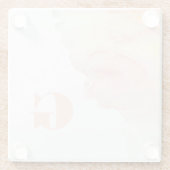 Monogramm-Untersetzer Glasuntersetzer (Rückseite)