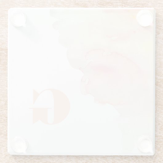 Monogramm-Untersetzer Glasuntersetzer (Rückseite)