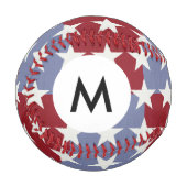 Monogramm-US Flagge Baseball (Vorderseite Links)