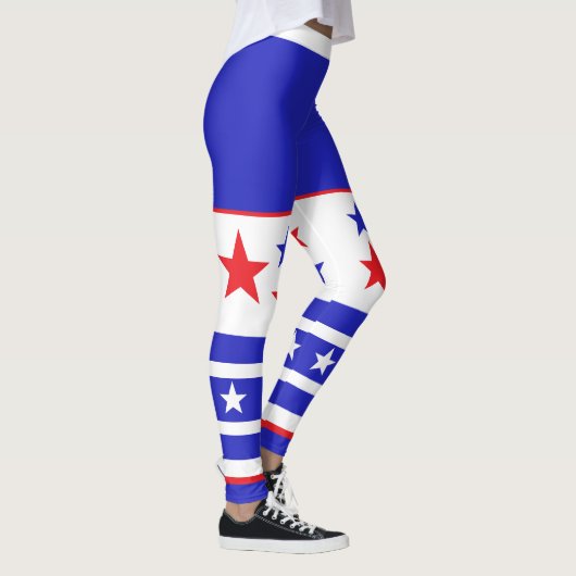 Monogramm-US Flagge Leggings (Rechts)