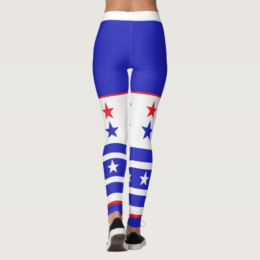 Monogramm-US Flagge Leggings (Rückseite)