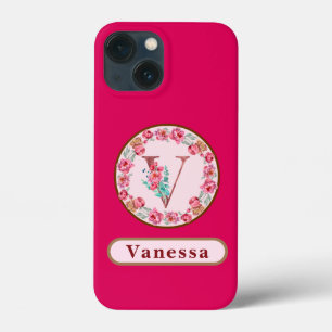 Monogramm V florale Case-Mate iPhone Hülle