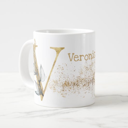 Monogramm "V" Jumbo-Tasse Soup Ice Cream (Vorderseite Links)