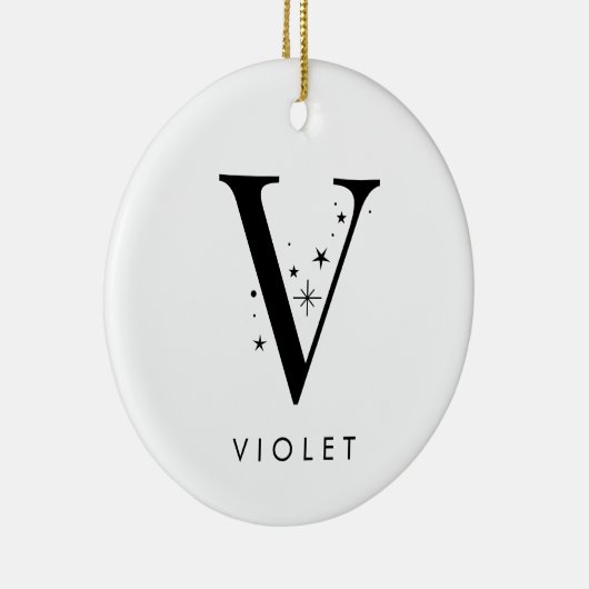 Monogramm V Keramik Ornament (Rechts)