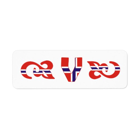Monogramm V Norwegisches Label (Vorne)