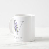 Monogramm V Silber Kaffeetasse (Vorderseite Links)