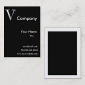 Monogramm V-Visitenkarten Visitenkarte (Vorne/Hinten)