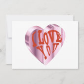 Monogramm Valentine Feiertagskarte (Vorderseite)