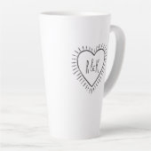 Monogramm Valentinstag Herz Milchtasse (Rechte Ecke)