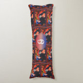 Monogramm Vallarta Catrinas Blume & Kerzen 1718 Seitenschläferkissen (Vorderseite Vertikal)