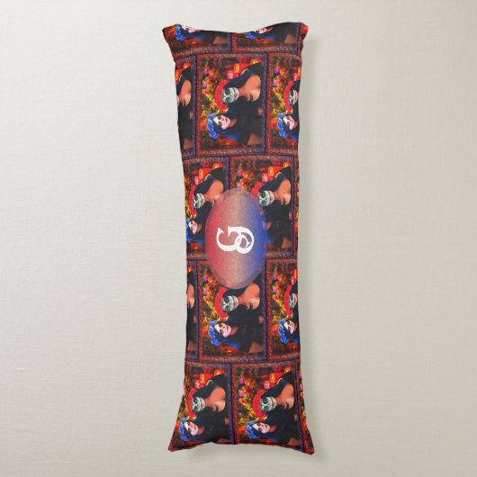 Monogramm Vallarta Catrinas Blume & Kerzen 1718 Seitenschläferkissen (Vorderseite Vertikal)