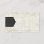 Monogramm | Verbacktes Leder Visitenkarte (Rückseite)