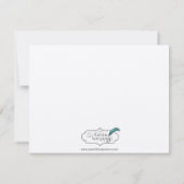 Monogramm-Verlobung für Lila und Silbertabletten Einladung (Rückseite)