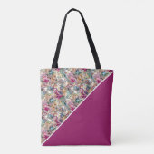 Monogramm versetztes Barock-Blumenmuster Tasche (Rückseite)
