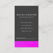 Monogramm Vibranntfarbenkarte Terminkarte (Rückseite)