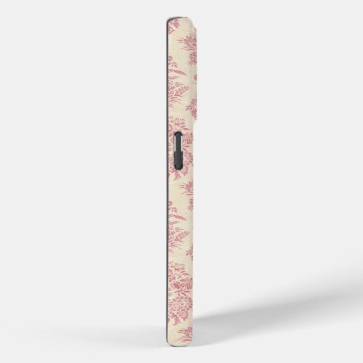 Monogramm Viktorianisch rosa Damaskusmuster Case-Mate iPhone Hülle (Rückseite / Rechts)