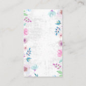 Monogramm Vintag | Blumenuntergrund Visitenkarte (Rückseite)