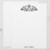 Monogramm Vintag Peacocks (Vorne/Hinten)