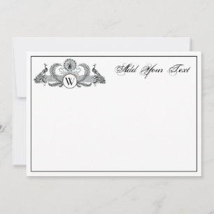 Monogramm Vintag Peacocks