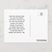 Monogramm Vintag Peacocks Ankündigungspostkarte (Rückseite)