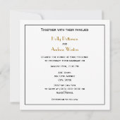 Monogramm Vintag Peacocks Einladung (Rückseite)