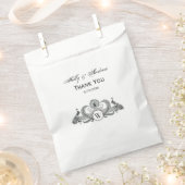 Monogramm Vintag Peacocks Geschenktütchen (Ausgeschnitten)