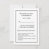 Monogramm Vintag Peacocks RSVP Karte (Rückseite)