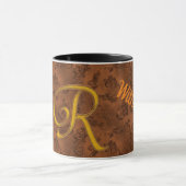 Monogramm Vintag R Tasse (Zentrum)