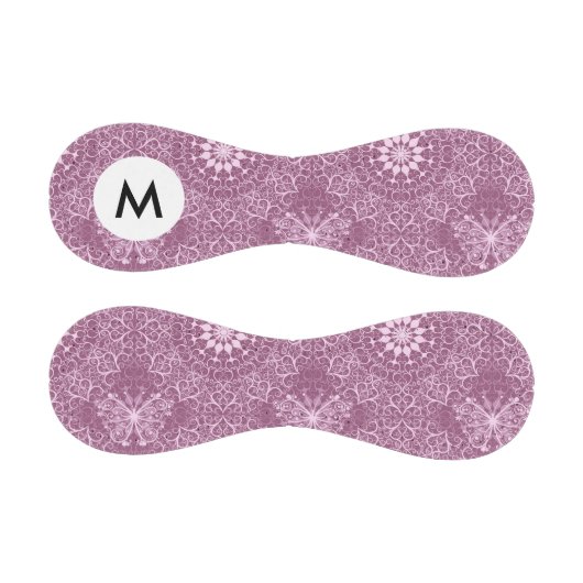 Monogramm Vintag rosa Muster Baseball (Paneele)