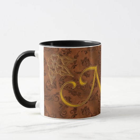 Monogramm Vintag Tasse (Links)