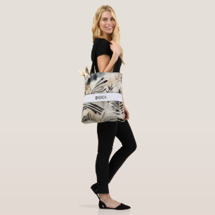 Monogramm Vintage abstrakte Blätter Tasche