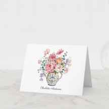 Monogramm Vintage Elegant Cottagecore Blumen
