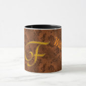 Monogramm Vintage F Tasse (Zentrum)
