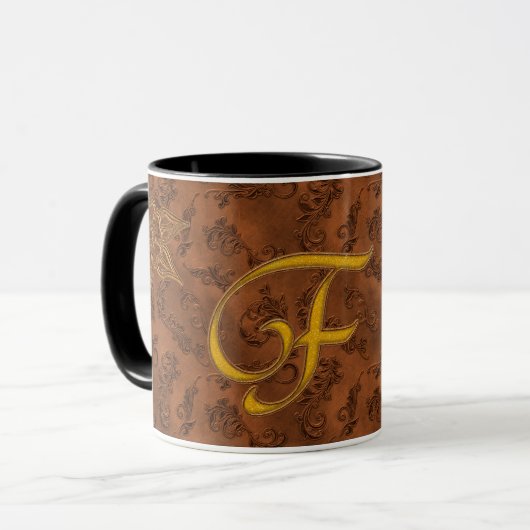 Monogramm Vintage F Tasse (Vorderseite Links)