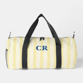 Monogramm Vintage Gelbe Streifen Duffle Bag (Rückseite)