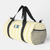Monogramm Vintage Gelbe Streifen Duffle Bag (Rechte Ecke)