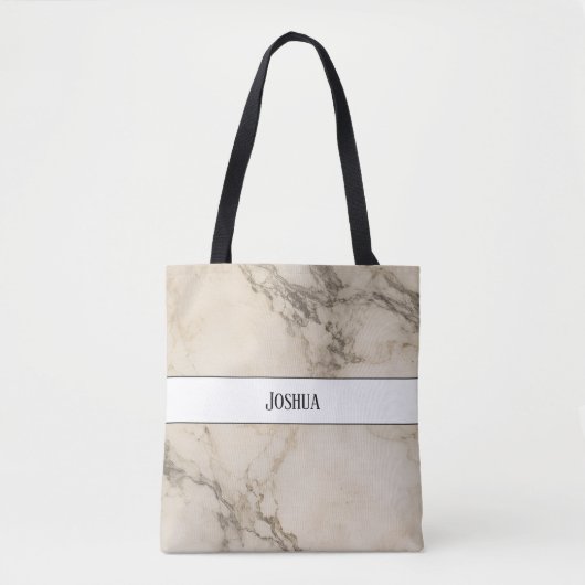 Monogramm Vintage-Marmor-Tasche Tasche (Vorderseite)