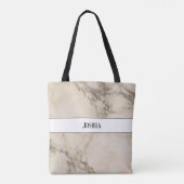 Monogramm Vintage-Marmor-Tasche Tasche (Rückseite)