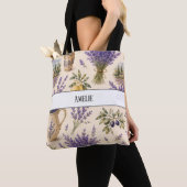 Monogramm Vintage Provence Lavendel-Tragetasche Tasche (Von Nahem)