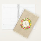 Monogramm Vintage Rose Blumenkronenplaner Planer (Anzeige)