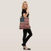 Monogramm Vintage Rustic Flagge Tasche (Am Model)