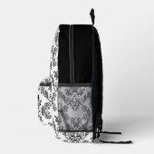 Monogramm Vintage Schwarzfaustregel Bedruckter Rucksack (Rechts)
